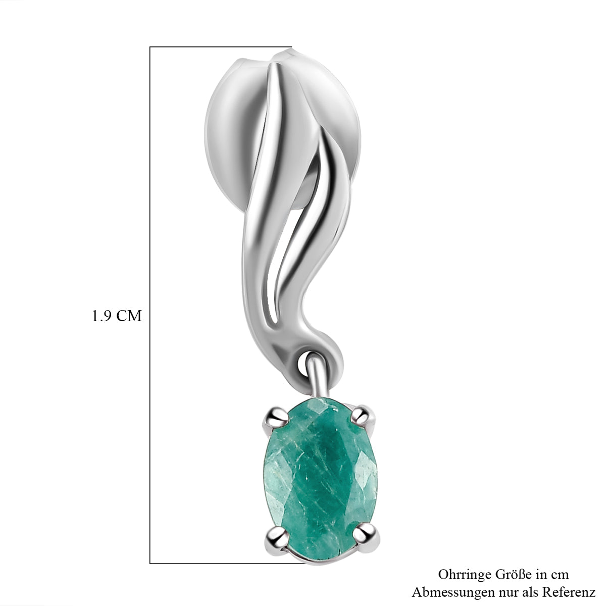 Grandidierit-Ohrringe, 925 Silber platiniert ca. 0,89 ct