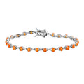 AA Feueropal Armband, 19 cm