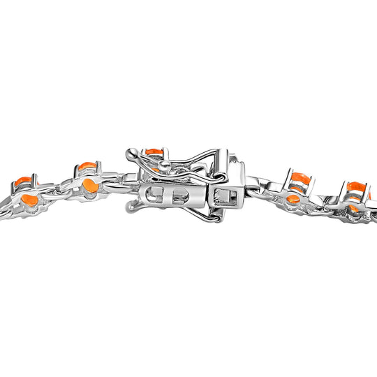 Salamanca Feueropal Armband, ca. 19 cm, 925 Silber platiniert ca. 2.85 ct