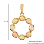 Natürlicher, äthiopischer Opal-Anhänger, 925 Silber vergoldet ca. 0,88 ct