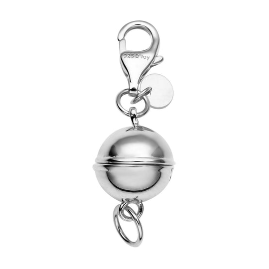 3er Set - Magnetverschluss Rundform, mit Karabinerverschluss, 925 Silber rhodiniert, rosévergoldet, vergoldet ca. 3,00g
