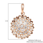 Lustro Stella - Weißer Zirkonia-Anhänger, 925 Silber rosévergoldet ca. 0.63 ct