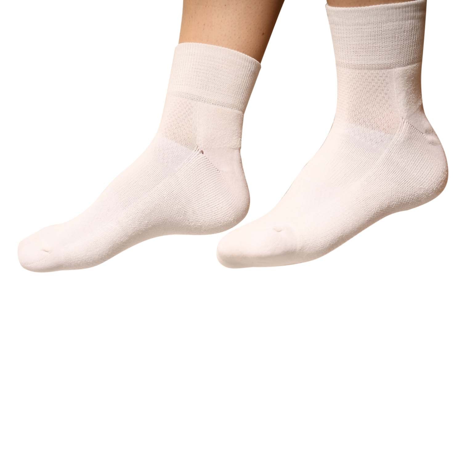 Vitility - Therapeutische Vital-Socken aus ägyptischer Baumwolle, Weiß, 41-44.5