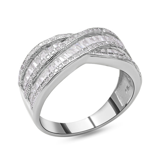 Lustro Stella - weißer Zirkonia-Ring, 925 Silber rhodiniert ca. 3,46 ct
