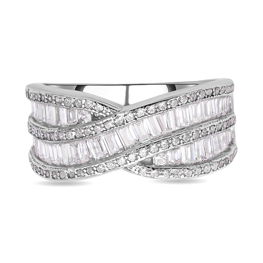 Lustro Stella - weißer Zirkonia-Ring, 925 Silber rhodiniert ca. 3,46 ct