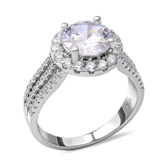 Lustro Stella - Weißer Zirkonia-Ring, 925 Silber rhodiniert ca. 1,52 ct