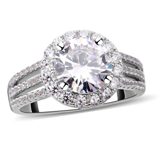 Lustro Stella - Weißer Zirkonia-Ring, 925 Silber rhodiniert ca. 1,52 ct