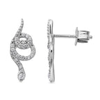 Lustro Stella - Weiße Zirkonia-Ohrringe, 925 Silber ca. 0,75 ct