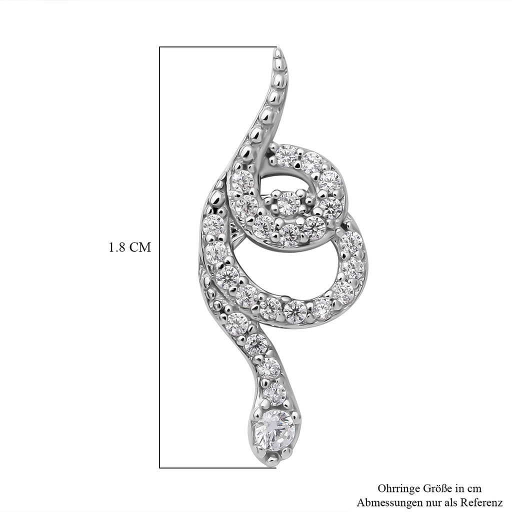 Lustro Stella - Weiße Zirkonia-Ohrringe, 925 Silber ca. 0,75 ct