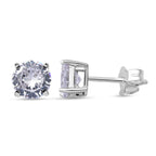 Lustro Stella - Weiße Zirkonia Ohrringe, 925 Silber rhodiniert ca. 0,71 ct