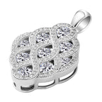 Lustro Stella - Weißer Zirkonia-Anhänger, 925 Silber rhodiniert ca. 1.73 ct