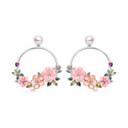 Jardin Kollektion - Süßwasserperlen und rosa Perlmutt-Ohrringe, 925 Silber rhodiniert ca. 0.74 ct