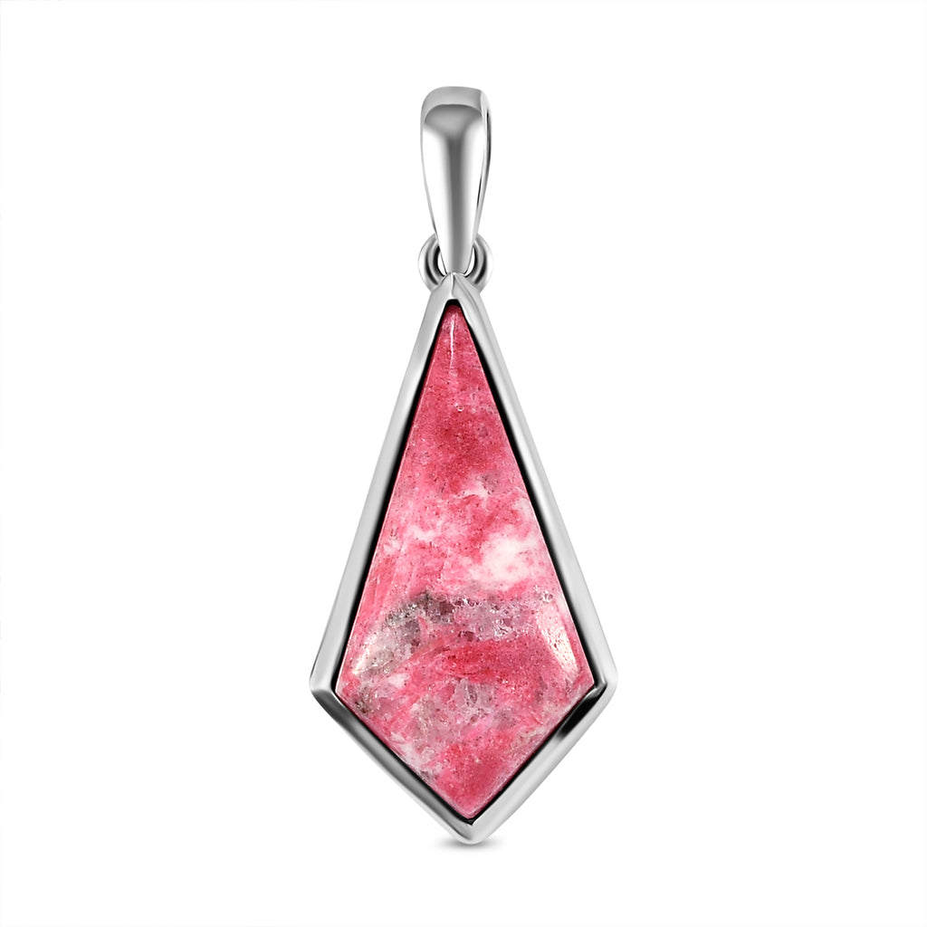Norwegischer Thulit-Anhänger, 925 Silber platiniert ca. 8.26 ct