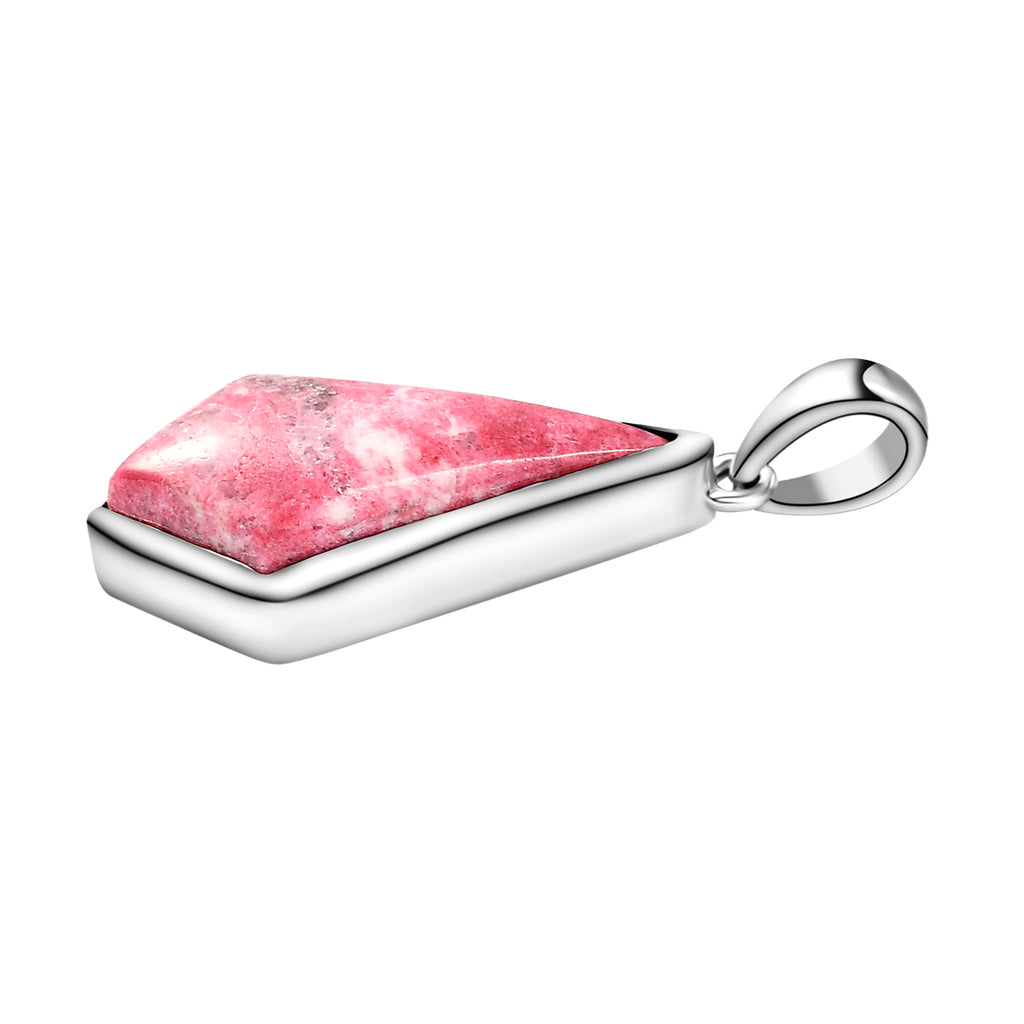 Norwegischer Thulit-Anhänger, 925 Silber platiniert ca. 8.26 ct