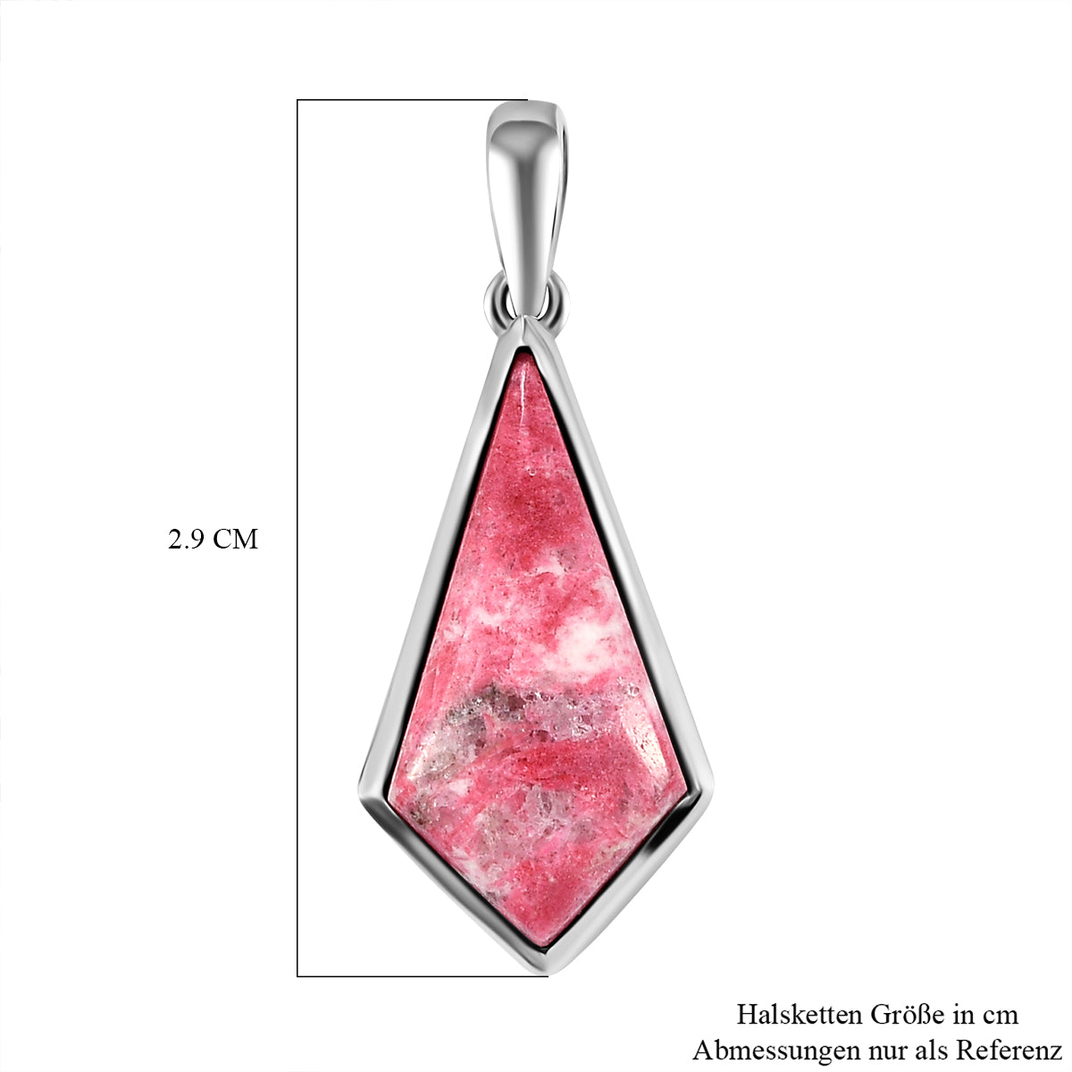 Norwegischer Thulit-Anhänger, 925 Silber platiniert ca. 8.26 ct