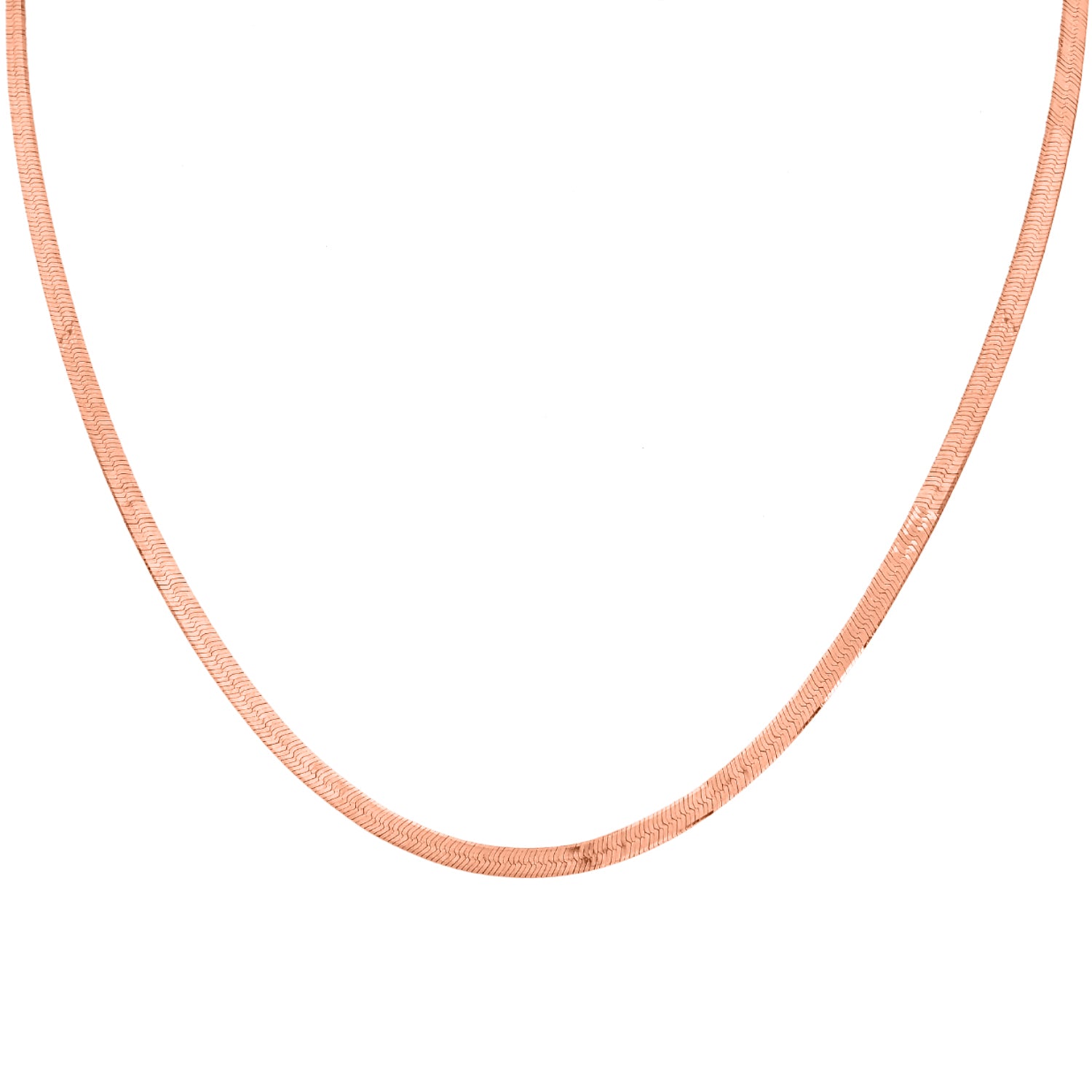 Italianische Fischgrät-Kette, ca. 45 cm mit 5 cm Extender, 925 Silber rosévergoldet ca. 4,73g
