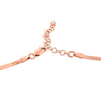 Italianische Fischgrät-Kette, ca. 45 cm mit 5 cm Extender, 925 Silber rosévergoldet ca. 4,73g