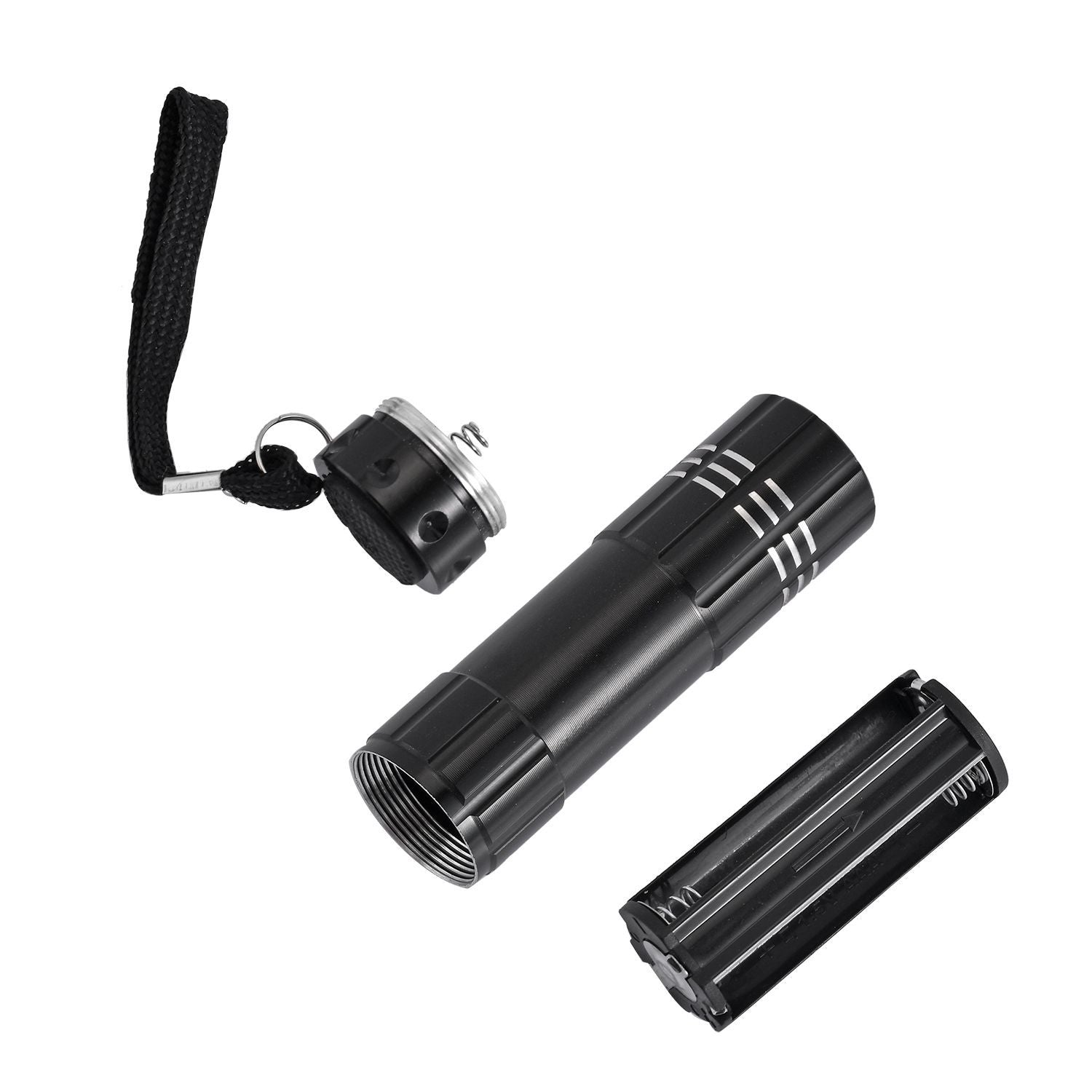 Mini-UV-Licht Taschenlampe, Metall, Kratzfest, (AAA Batterien nicht inklusive), 150g