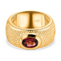 Roter Granat Ring, reines Messing vergoldet (Größe 16.00) ca. 1,49 ct