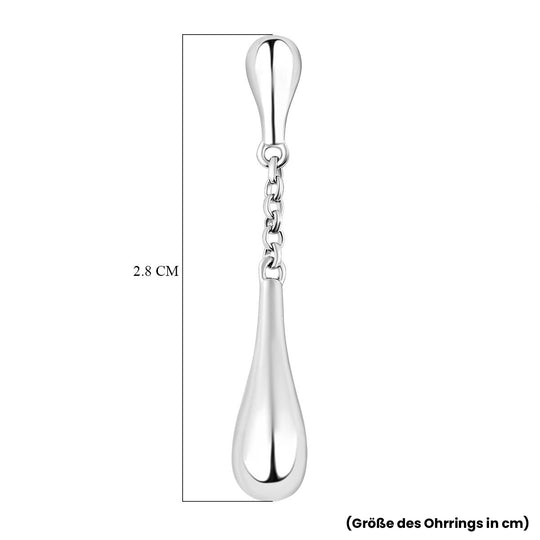 Lucy Q Drip Kollektion - Tropfen-Ohrringe, 925 Silber rhodiniert
