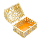 Schatztruhe Tablettendöschen mit Kristallen, emailliert, mehrfarbig, 7,5x2 cm, Schatztruhe