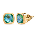 Pfau Triplett Quarz-Ohrringe, 925 Silber vergoldet ca. 3,46 ct
