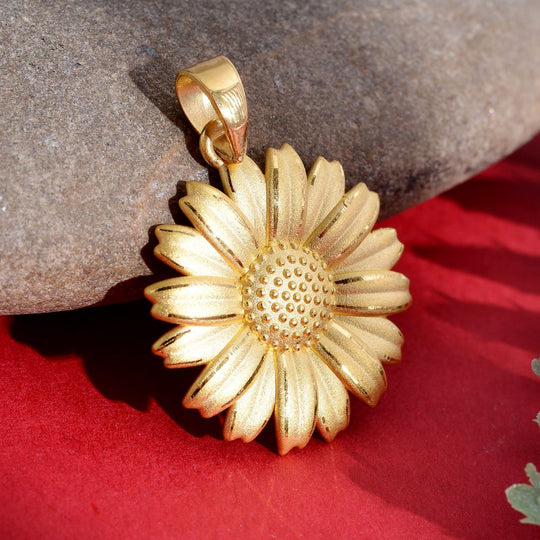 Exklusives Angebot - Feingold Sonnenblumen-Anhänger, 999 Gold ca. 2,34g