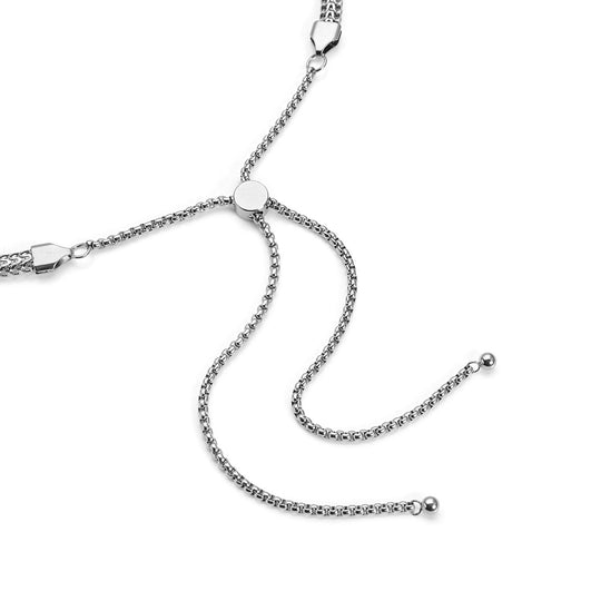 Spiga-Halskette, silberfarben, ca. 45 cm, reiner Edelstahl ca. 22,48g