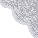 Gardinen mit verstellbarer Metallstange, gestrickter Stoff, 145x90cm, gewebt, weiß, Ranken