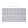 Gardinen mit verstellbarer Metallstange, gestrickter Stoff, 145x90cm, gewebt, Blumen
