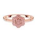 Natürlicher, rosa Diamant-Ring, 925 Silber Roségold Vermeil (Größe 18.00) ca. 0.20 ct