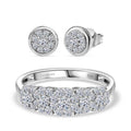 LUXURIANT DIAMOND- Cluster Duo: SI-GH Labor-Diamant-Ohrringe & Ring