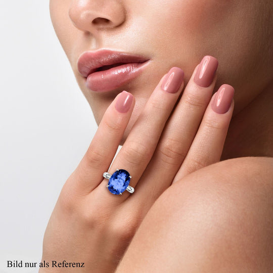 Farbwechsel Fluorit-Ring, 925 Silber rhodiniert ca. 14.55 ct