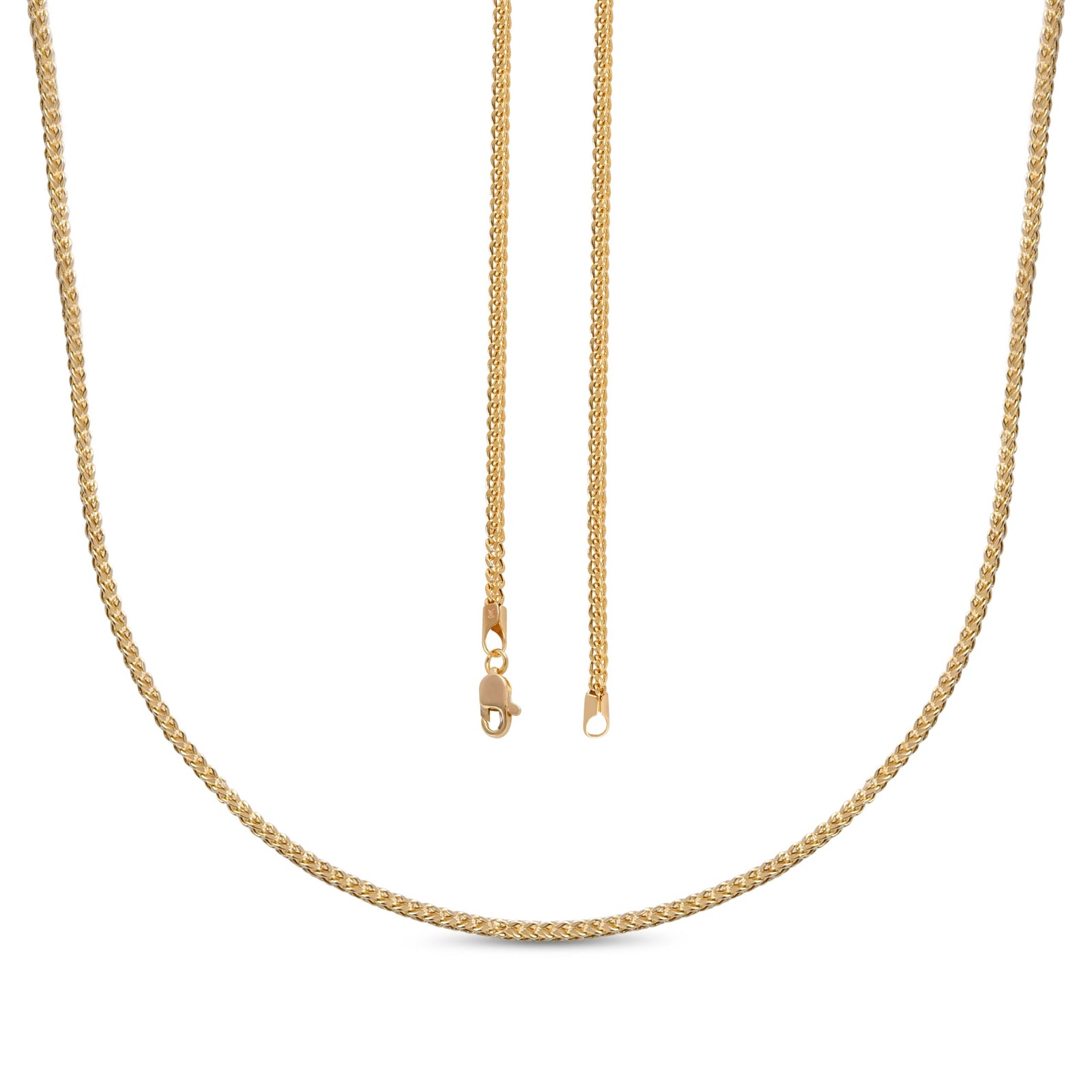 Franko-Halskette, ca. 50 cm, 375 Gold ca. 13,85g