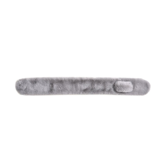Flauschiger Kunst-Nerzpelz-Schlaufenschal, 89x11cm, Grau