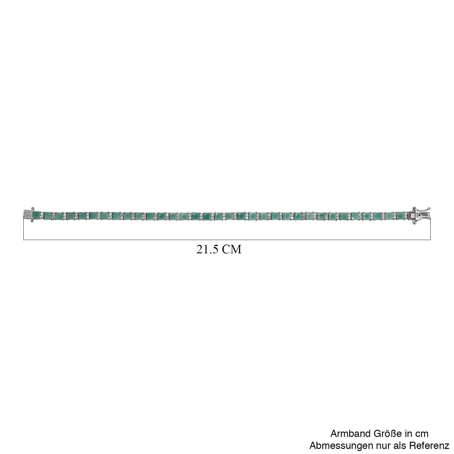 Grandidierit und weißes Zirkon-Armband, ca. 20 cm, 925 Silber platiniert ca. 12,08 ct