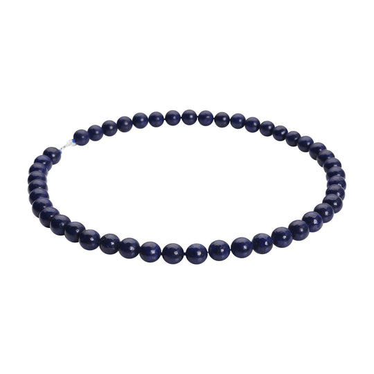 Lapislazuli Halskette, ca. 45 cm, 925 Silber rhodiniert ca. 306,00 ct