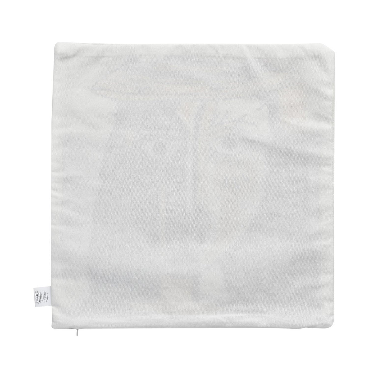 Gesicht Besticktes Kissenbezug aus 100% Baumwolle, 43x43 cm, Gesicht