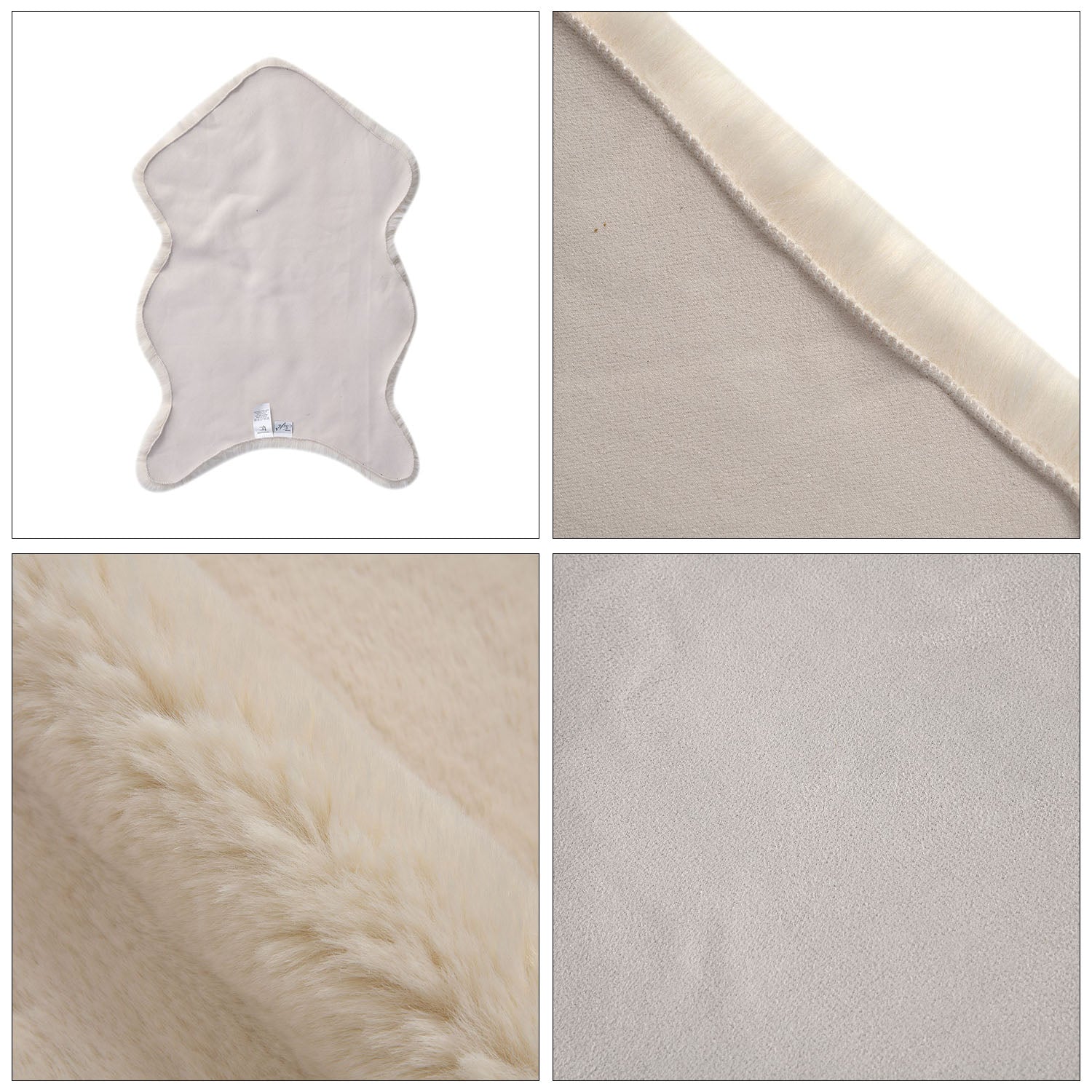 Luxury Edition: Supersoft Kunstfell Teppich, 160x230 cm, 1200 GSM, Elfenbein