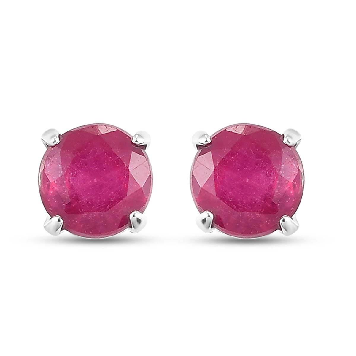 Afrikanische Rubin-Ohrstecker, 925 Silber ca. 1,60 ct