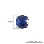 Masoala Saphir-Ohrstecker, (Fissure gefüllt), 925 Silber ca. 1.51 ct