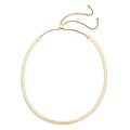 Seidige Fischgräten-Gliederkette, ca. 45 cm, 316L Edelstahl Goldfarben ca. 20,20g