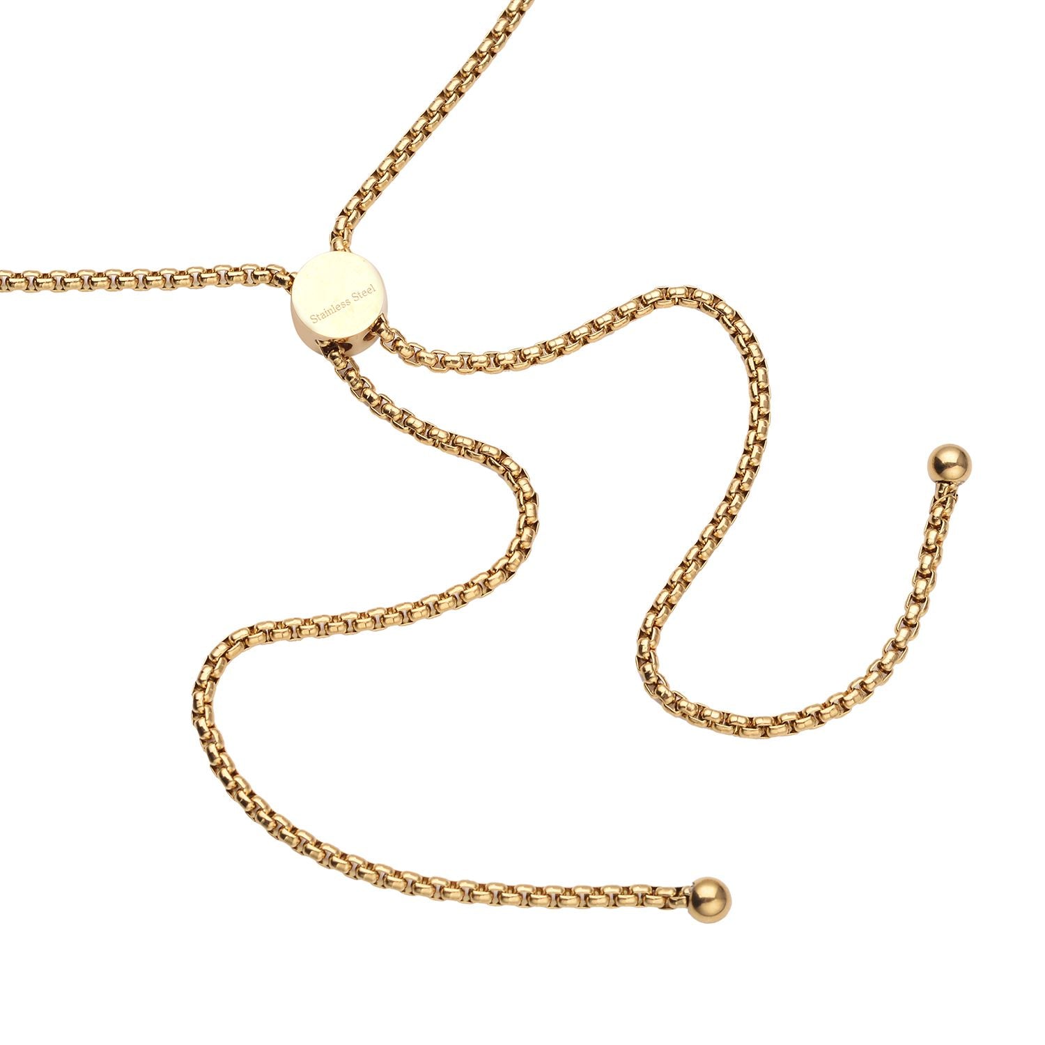 Seidige Fischgräten-Gliederkette, ca. 45 cm, 316L Edelstahl Goldfarben ca. 20,20g