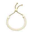Seidiges Fischgräten-Gliederarmband, ca. 18 cm, 316L Edelstahl Goldfarben ca. 7,00g
