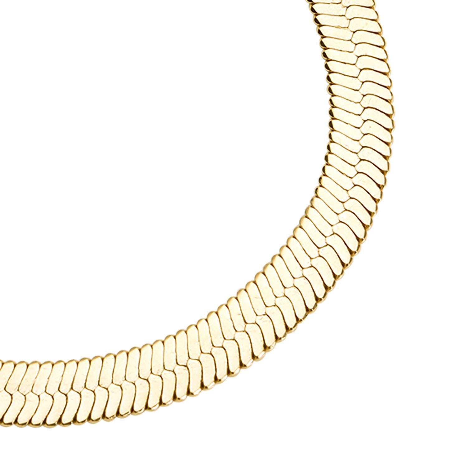 Seidiges Fischgräten-Gliederarmband, ca. 18 cm, 316L Edelstahl Goldfarben ca. 7,00g