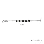 Handgearbeitetes, natürliches Yooperlith-Collier, ca. 45 cm, 925 Silber ca. 37.34 ct