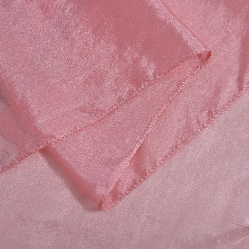 LA MAREY - bedruckter Seidenschal, 180x110 cm, Rosa