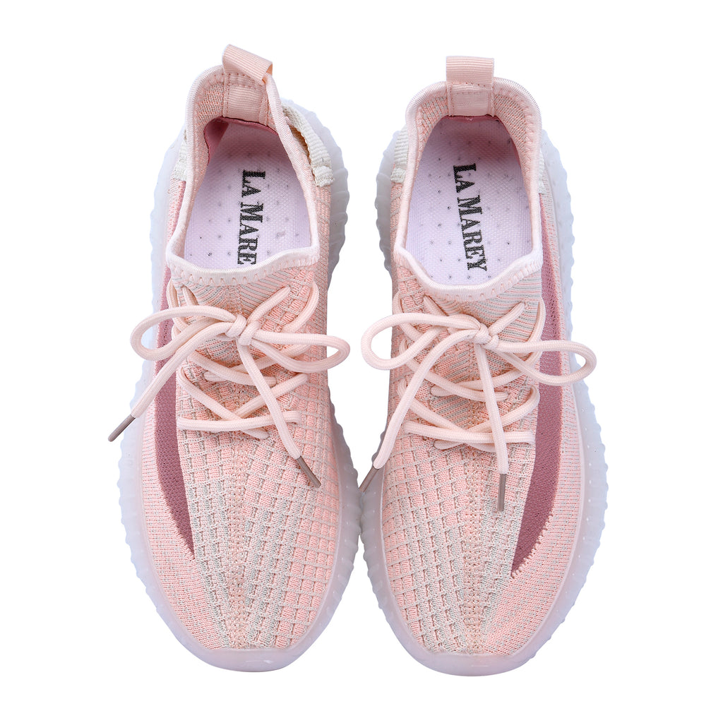 LA MAREY - atmungsaktive Damen-Sneaker, Größe 39, Rosa