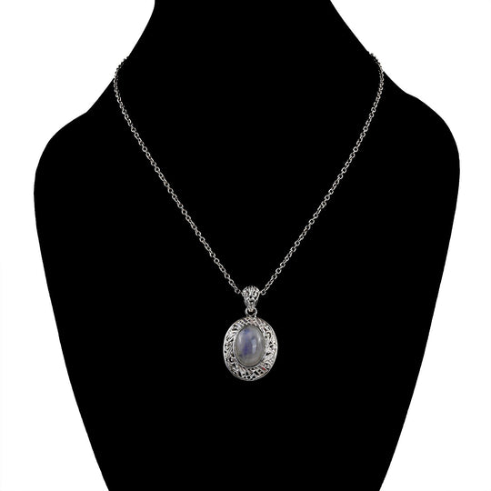 Royal Bali - Regenbogen Mondstein-Anhänger, 925 Silber ca. 13.00 ct