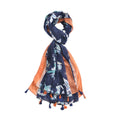 Weicher, leichter Schal mit Quasten, Marineblau